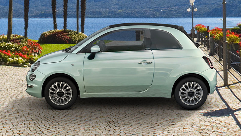 Fiat 500 mild hybrid set fra siden
